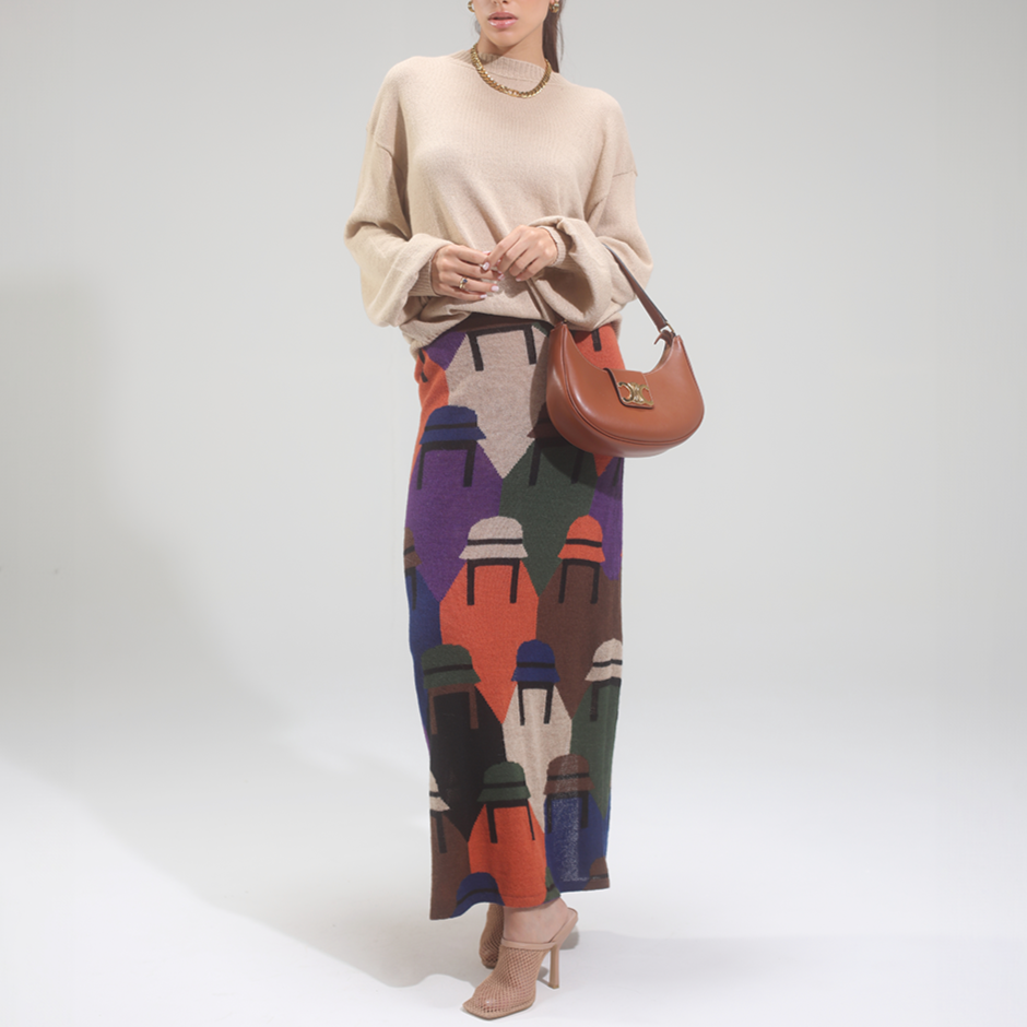 Native Women Knitted Skirt