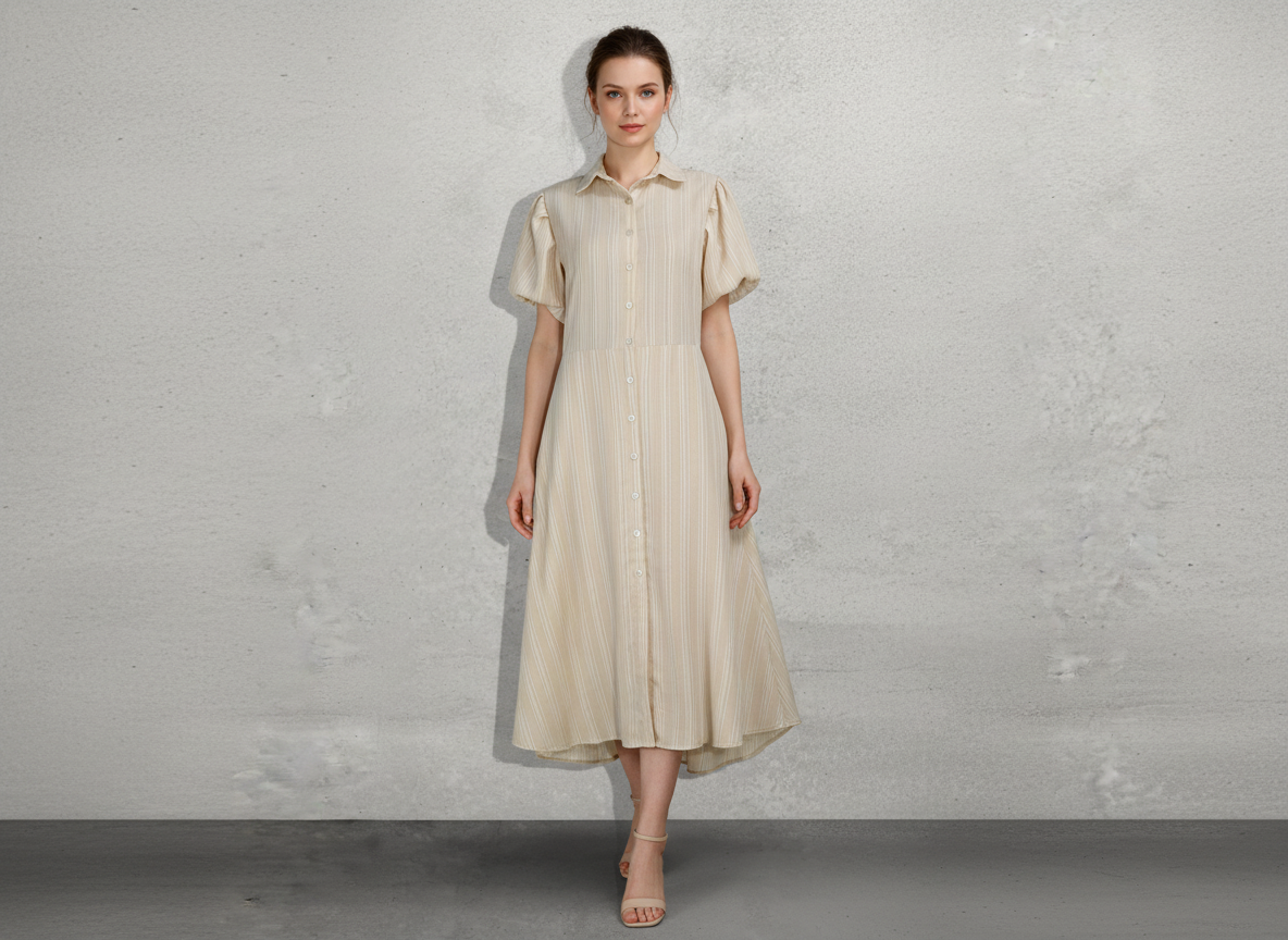 Vestido Mangas Bombé